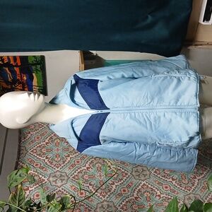 Vintage Y2K Colorblock Windbreaker Jacket, Size L